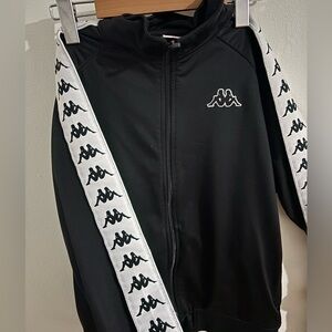 Kappa Black Jacket with White Logo Accents